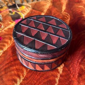 Bamboo Trinket Box Sweet Grass Vintage Hand Made 
Costa Rica Inspired
